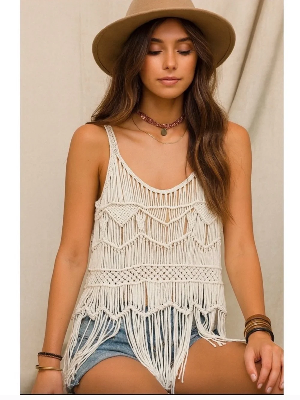 Ralph Lauren Denim & Supply Macramé Top Large - Picture 6 of 13